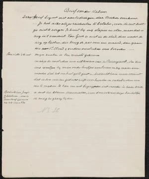 RECORD DATE NOT STATED  Annotated transcription of (part of) a letter to F... Stock Photos