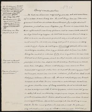 RECORD DATE NOT STATED  Annotated transcription of (part of) a letter to F... Stock Photos