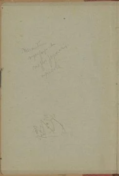 RECORD DATE NOT STATED  Annotation, 1909 Front bract from a sketchbook wit... Stock Photos