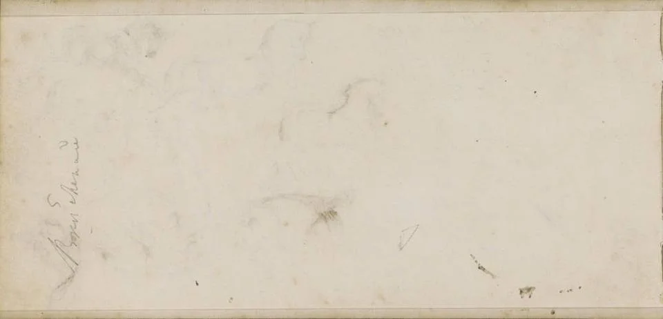 RECORD DATE NOT STATED  Annotation, 1840 Page 1 Verso from a sketchbook wi... Stock Photos