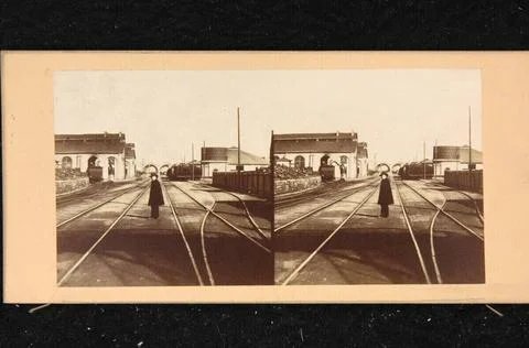 RECORD DATE NOT STATED  Anonym The train station of the Ligne de Paris-Nor... Stock Photos