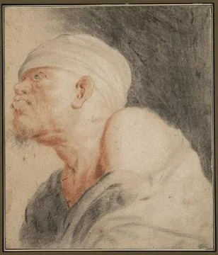 RECORD DATE NOT STATED  Anonym Half -length portrait of a beggar with a he... Stock Photos