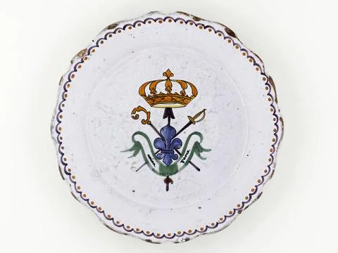 RECORD DATE NOT STATED  Anonymous. Plate. Earthenware. 1789. Paris, Carnav... 스톡 사진