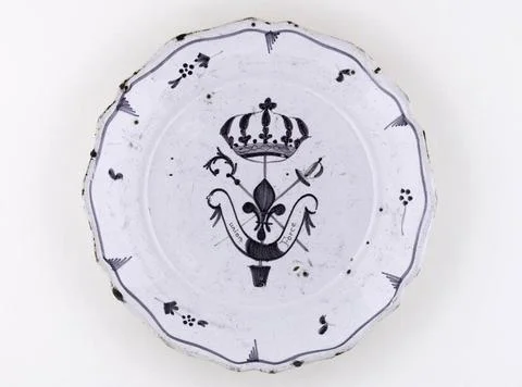 RECORD DATE NOT STATED  Anonymous. Plate. Earthenware. 1789. Paris, Carnav... 스톡 사진