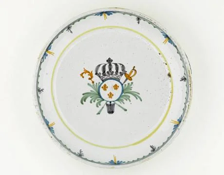 RECORD DATE NOT STATED  Anonymous. Plate. Earthenware. Around 1789. Paris,... 스톡 사진