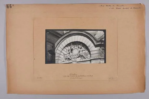RECORD DATE NOT STATED  Anonymous, pediment of the door of the Hotel des A... Stock Photos