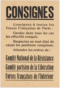 RECORD DATE NOT STATED  Anonymous, poster instructions to all the French f... Stock Photos
