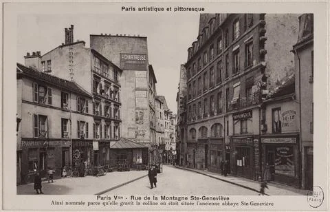RECORD DATE NOT STATED  Anonymous, Paris Vme - rue de la Montagne Ste -Gen... Stock Photos