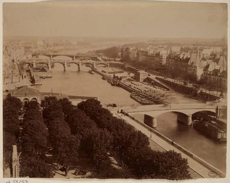 RECORD DATE NOT STATED  Anonymous, view of the Seine quays, Paris (dummy t... Foto stock