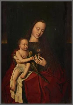 RECORD DATE NOT STATED  Anonymous, virgin and child in parrot (main title)... Stock Photos