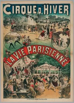 RECORD DATE NOT STATED  Anonymous, winter circus/ Parisian life (registere... Stock Photos