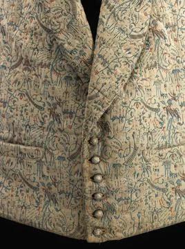 RECORD DATE NOT STATED  Anonymous, 1814, woolen shaped with patterns of bl... 스톡 사진