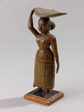 RECORD DATE NOT STATED  Anonymous. Java doll . Painted wood. Paris, Museum... Stock-Fotos