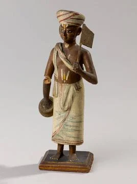 RECORD DATE NOT STATED  Anonymous. Java doll . Painted wood. Paris, Museum... Stock-Fotos