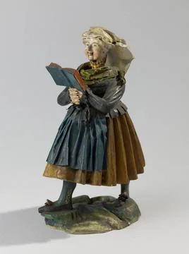 RECORD DATE NOT STATED  Anonymous. Naples doll . Painted wood. Paris, Muse... 스톡 사진