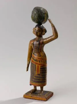 RECORD DATE NOT STATED  Anonymous. Java doll . Painted wood. Paris, Museum... 写真素材