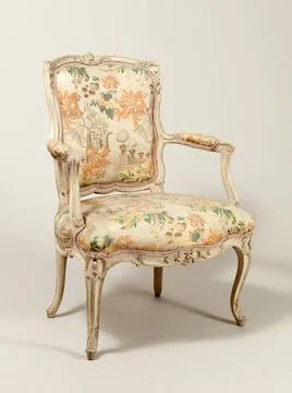 RECORD DATE NOT STATED  Anonymous. Cabriolet armchair. Beech. Paris, Carna... 写真素材