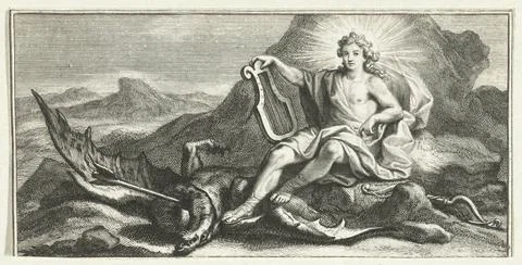 RECORD DATE NOT STATED  Apollo beats Python, Gerard Edelinck, After Hale, ... 스톡 사진