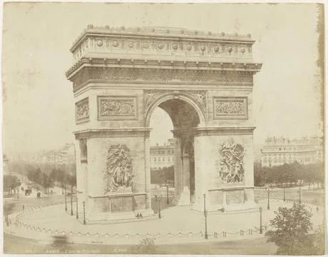 RECORD DATE NOT STATED  Arc de Triomphe, Paris, X Phot., 1887 - 1900 photo... Stock Photos