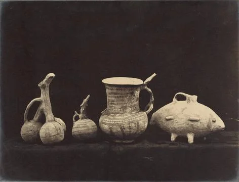RECORD DATE NOT STATED Archaic Vases, of various grotesque and fanciful fo... Stock Photos