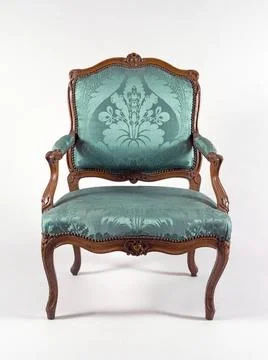 RECORD DATE NOT STATED  Archair at the Queen. Beech, around 1735. Paris, C... Stock Photos
