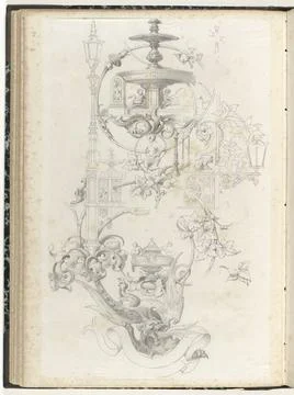 RECORD DATE NOT STATED  Architectural elements between leaf vines, c. 1866... Foto stock