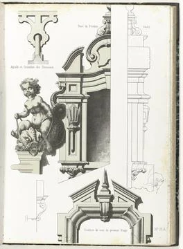RECORD DATE NOT STATED  Architectural elements, c. 1866 - c. 1900 print In... Stock Photos
