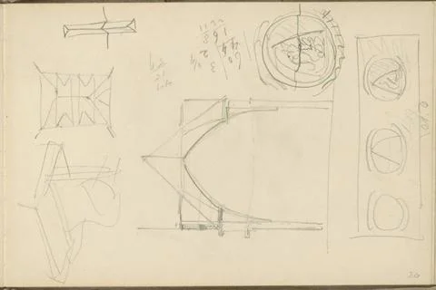 RECORD DATE NOT STATED  Architecture studies and decorative patterns, c. 1... Foto stock