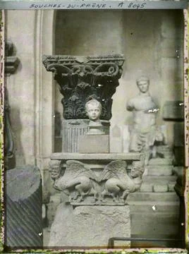 RECORD DATE NOT STATED Arles, France Elements of architecture and statuary... Stock Photos