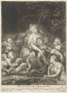 RECORD DATE NOT STATED  Armida and the sleeping Rinaldo, Jacob Gole, after... Fotos Stock