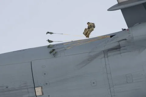 RECORD DATE NOT STATED An Army paratrooper from the 4th Infantry Brigade C... Foto stock