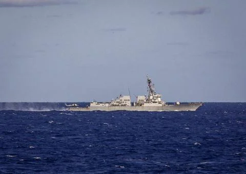 RECORD DATE NOT STATED ATLANTIC OCEAN (March 21, 2022) An MH-60R Seahawk, ... Stock Photos