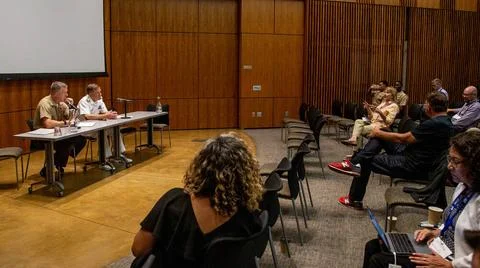 RECORD DATE NOT STATED Attendees of the Zero Emissions Summit &amp; Expo speak... Stock Photos