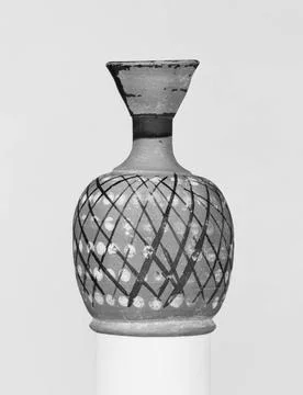 RECORD DATE NOT STATED Attic Squat Lekythos with Network Pattern. Bulas Gr... Stock Photos