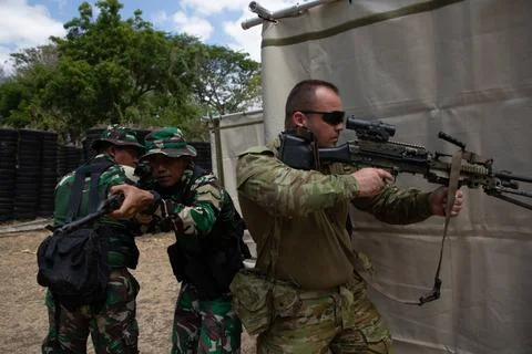 RECORD DATE NOT STATED  Australian Army Pvt. Jackson Brizzolara assigned t... Foto stock