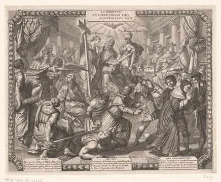 RECORD DATE NOT STATED  Avoiding the Jansenisten, Abraham Bosse, 1654 prin... Stock Photos