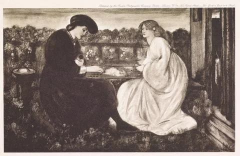 RECORD DATE NOT STATED  The Backgammon Players,1900. After: Sir Edward Bur... Stock-Fotos