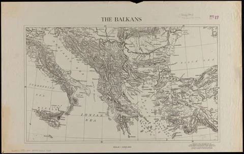 RECORD DATE NOT STATED The Balkans , Balkan Peninsula, Maps Norman B. Leve... Stock Photos