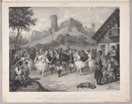 RECORD DATE NOT STATED  Ballet wedding in Ojcow; Charpentier, Eugene Louis... Stock Photos