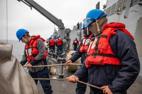 RECORD DATE NOT STATED BALTIC SEA (Oct. 22, 2022) Sailors handle a line du... Photos