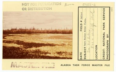 RECORD DATE NOT STATED Barn Sucker River flats. Alaska Task Force Photogra... Stock-Fotos