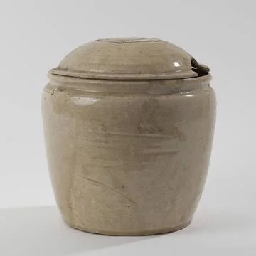 RECORD DATE NOT STATED  Barrel and lid. Terracotta. Vietnam. Paris, Muse C... Stock Photos