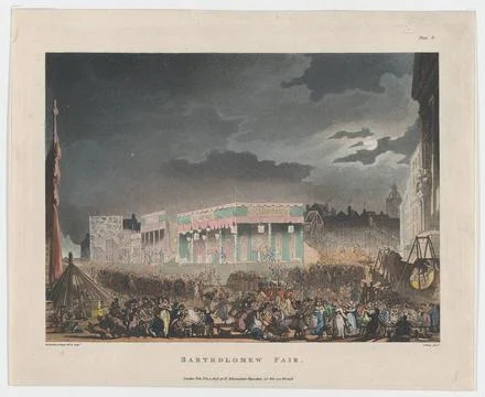 RECORD DATE NOT STATED Bartholomew Fair February 1, 1808 Designed and etch... Stock Photos