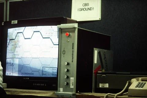RECORD DATE NOT STATED Battle simulation computer set-up used during UFL-9... Stock-Fotos