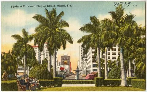 RECORD DATE NOT STATED Bayfront Park and Flagler Street, Miami, Florida , ... Fotos de archivo