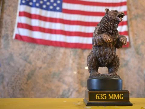 RECORD DATE NOT STATED A bear figurine representing the Basic Expeditionar... Stock Photos