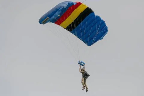 RECORD DATE NOT STATED A Belgian Paratrooper assigned to the Special Force... Foto stock