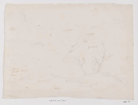 RECORD DATE NOT STATED  Berg landscape, Java, Adrianus Johannes Bik, c. 18... Foto stock