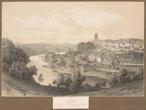 RECORD DATE NOT STATED  Bern view; Lemercier, Benard et Cie (Paris; Litogr... Foto stock