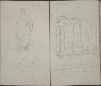 RECORD DATE NOT STATED  Blasius Höfel Elements of Villa Borghese in Rome; .. Foto stock